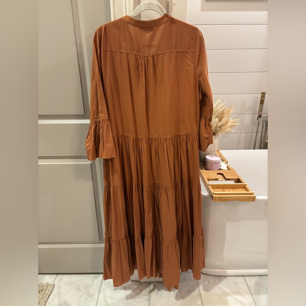 Anthropologie Rust Tiered Maxi Dress - Picture 3 of 4